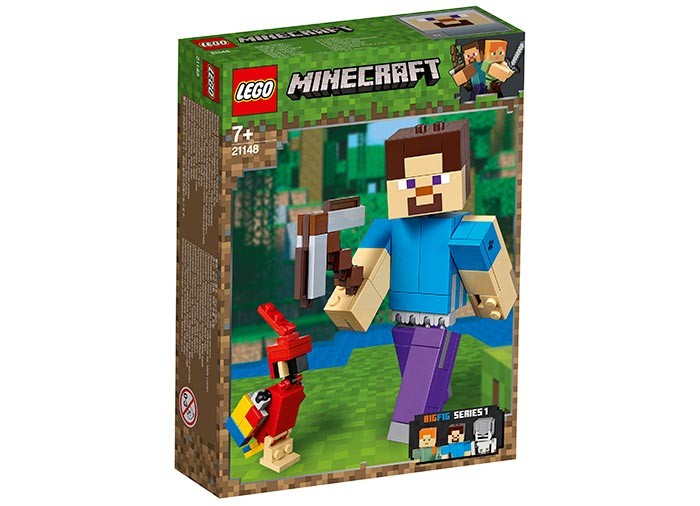 Minecraft Steve BigFig cu papagal (21148)