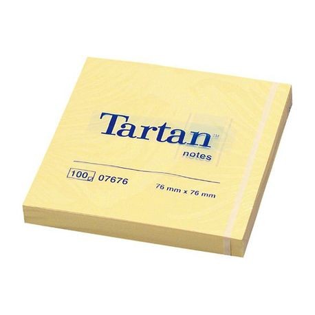 Notite adezive 3M Tartan, 76 x 76 mm, 100 file