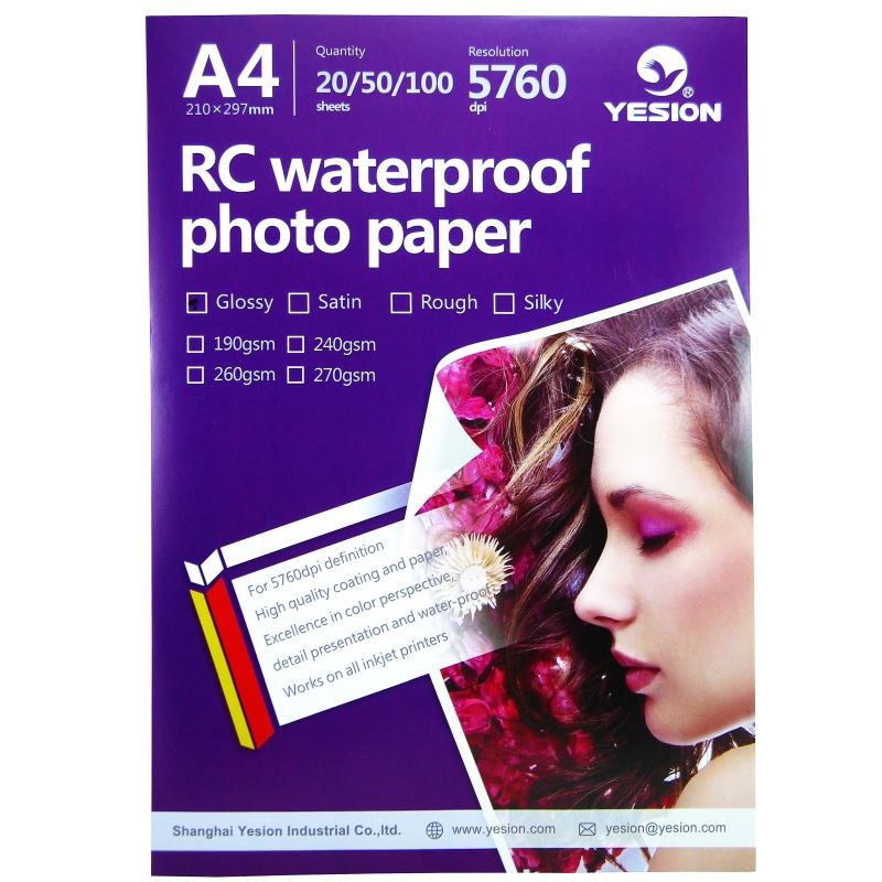 Hartie foto Yesion Ultra Glossy A4 RC, 260 g/mp, 50 coli/pachet