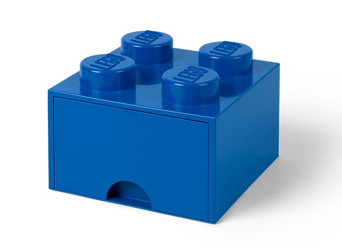 Cutie depozitare LEGO 2x2 cu sertar, albastru (40051731)