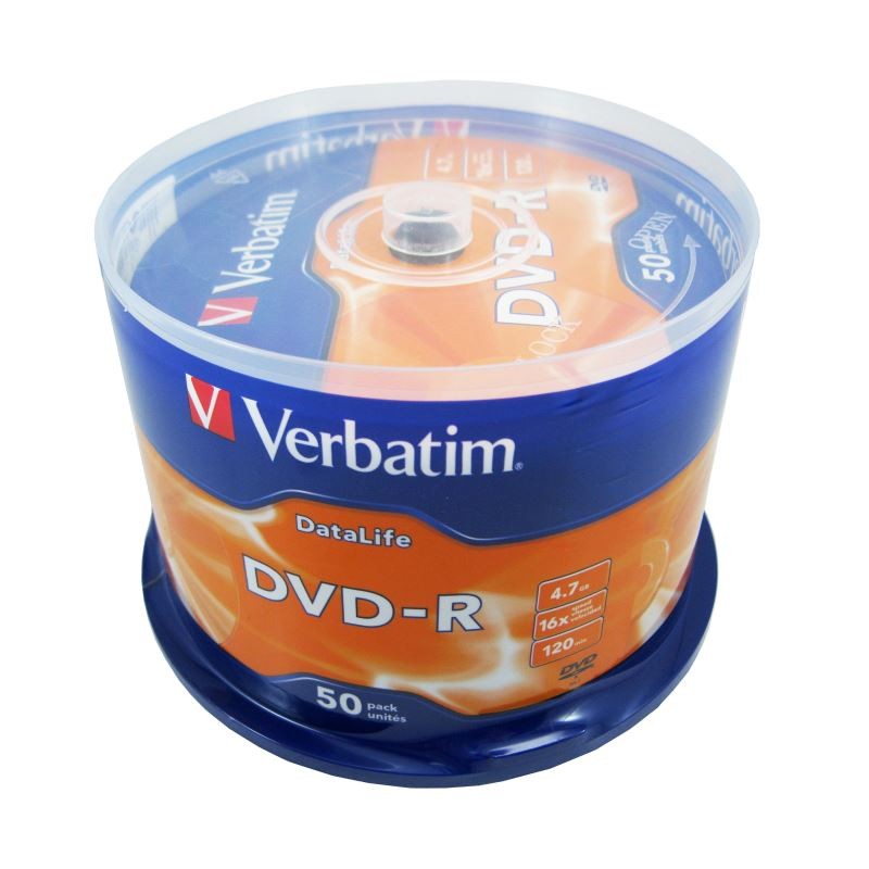 DVD-R Verbatim, 4.7GB, 16x, 50 buc