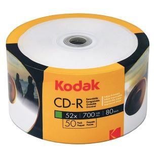 CD-R Kodak full printabil mat, 700MB, 52x, Pachet 50 discuri