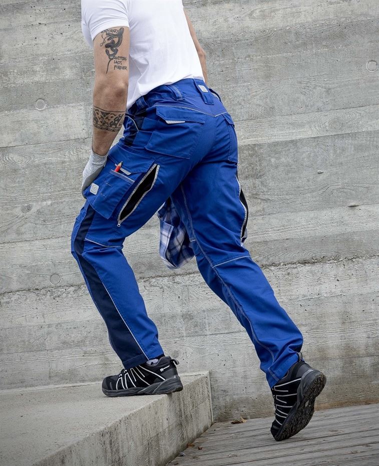 Pantaloni de lucru URBAN + albastru regal mediu H6540 in talie