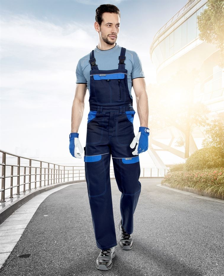 Pantaloni de lucru cu pieptar PROFESIONALI COOL TREND BLEUMARIN H8420 