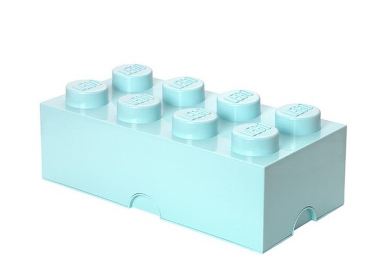 Cutie depozitare LEGO 2x4 albastru aqua (40041742)