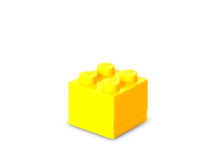 Mini cutie depozitare LEGO 2x2 galben (40111732)