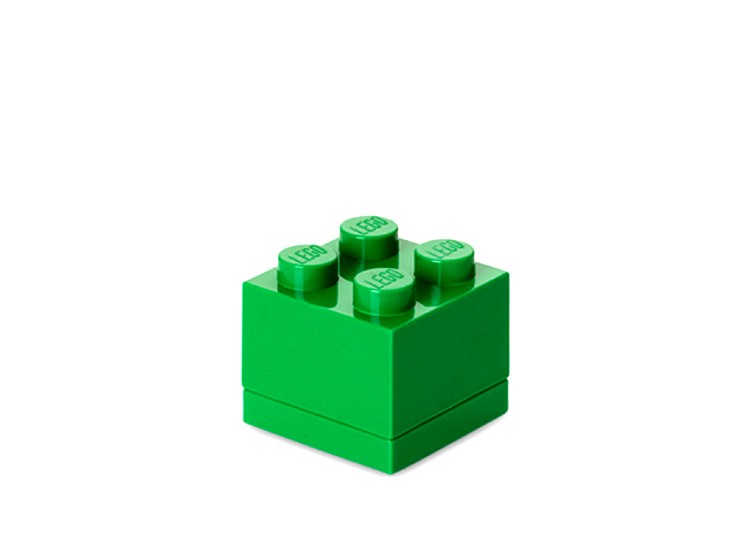 Mini cutie depozitare LEGO 2x2 verde inchis (40111734)