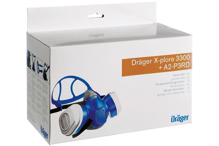 Set Vopsitor - Semimasca tip  X-plore 3300 cu 2 filtre tip A2 P3 