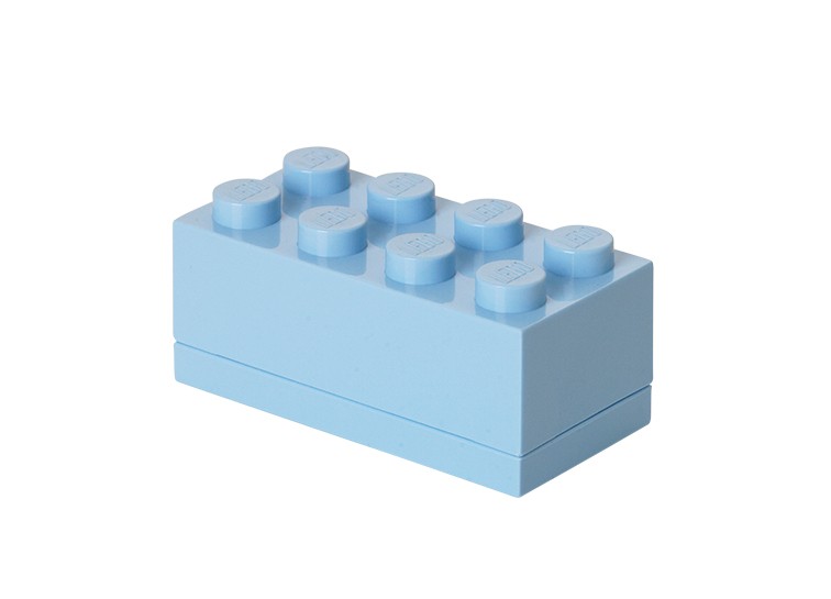 Mini cutie depozitare LEGO 2x4 albastru deschis (40121736)