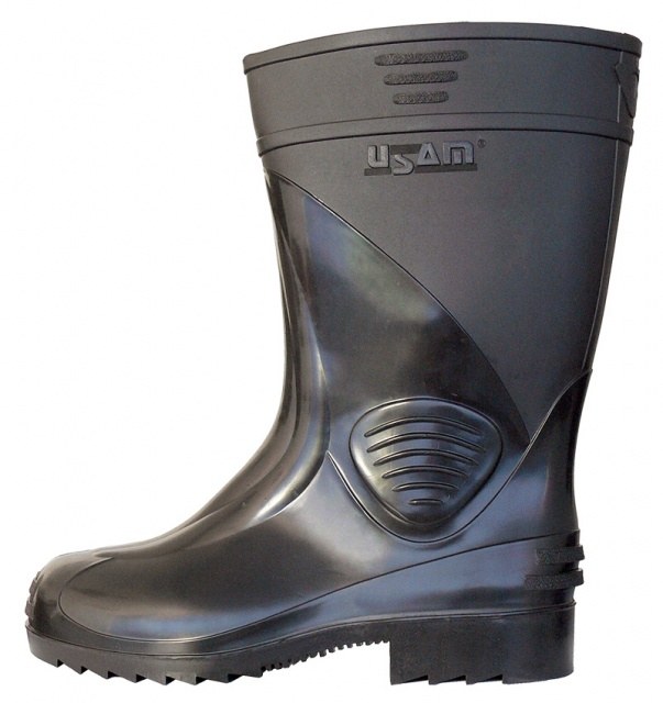 Cizme protecție apă-noroi S5 PVC negre, bombeu metalic 9005