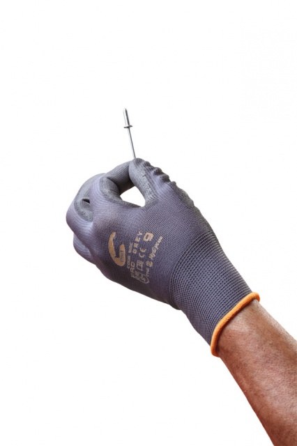 Mănuși de protecție Pad Grey nylon imersate în poliuretan 922