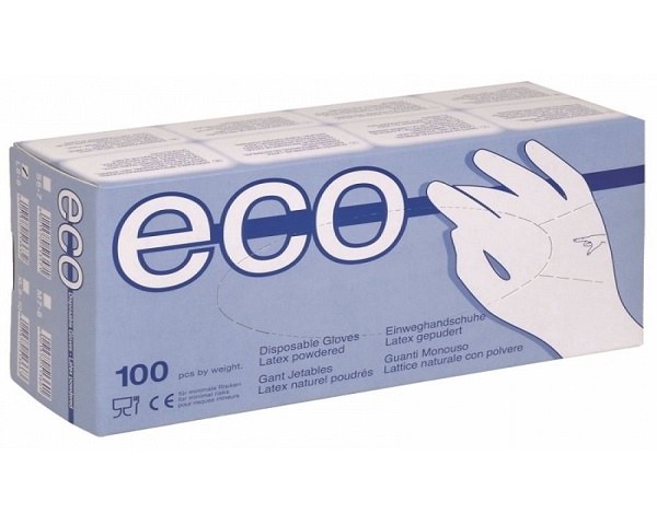 Mănuși de unică folosință latex Eco Latex S–XL pudrate DONNY
