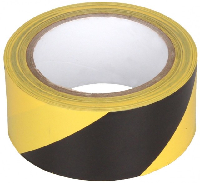 Bandă semnalizare galben-negru delimitare 70 mm 500 m S7500