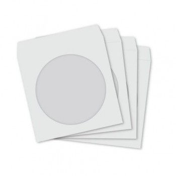 Plic CD 124 x 124 mm, cu fereastra, alb, 25 buc/set
