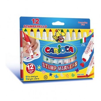 Marker Carioca Stampile, 12 culori