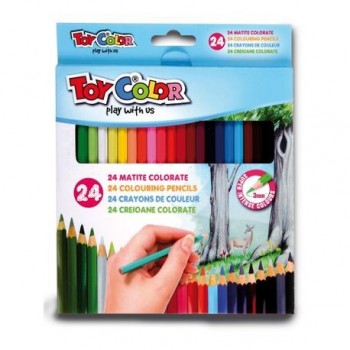 Creioane colorate Toy Color, 24 culori