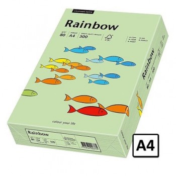 Hartie  A4 Rainbow, 80 g/mp, 500coli/top, verde mediu