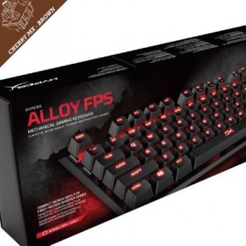Tastatura Kingston HyperX Alloy FPS, Fir detasabil, Neagra, Iluminata, USB, Anti-Ghosting, Cherry MX Brown