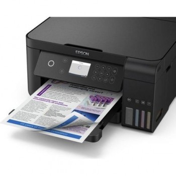 Multifunctional inkjet color Epson EcoTank CISS L6160, dimensiune A4 (Printare,Copiere, Scanare), printare borderless, viteza 33ppm alb-negru, 20ppm