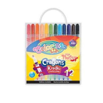 Creioane colorate rasucite Colorino, set 12 buc