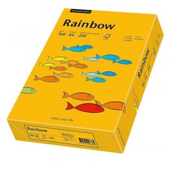 Carton A4 Rainbow, 160 g/mp,  250 coli/top, portocaliu