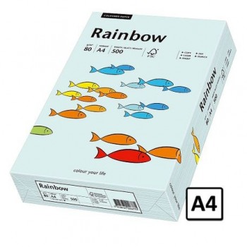 Hartie A4 Rainbow, 80 g/mp, 500 coli/top, albastru pastel