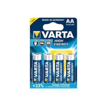 Baterie alcalina Varta High Energy 1.5V R6, AA, 4 bucati/set
