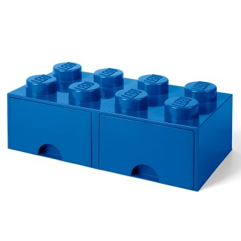 Cutie depozitare LEGO 2x4 cu sertare, albastru (40061731)