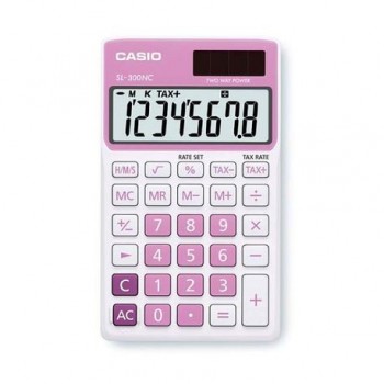 Calculator de buzunar Casio SL-300NC, 8 digits, roz