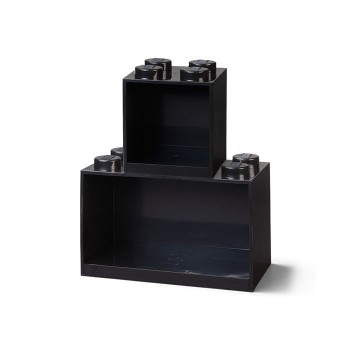 Set 2 rafturi Caramida LEGO - Negru
