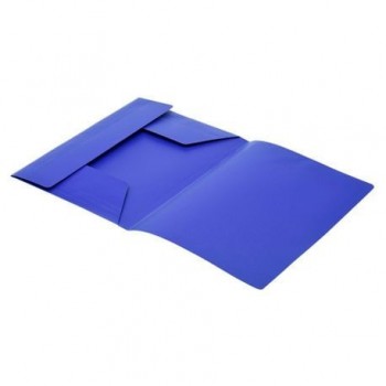 Mapa plastic, inchidere cu elastic, albastru