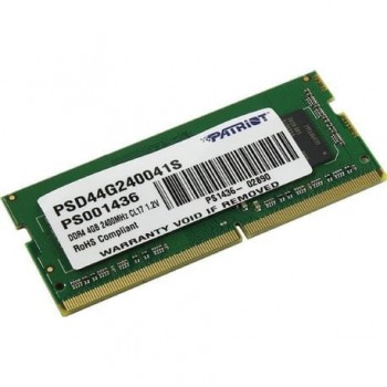Memorie RAM notebook Patriot, SODIMM, DDR4, 4GB, 2400 Mhz