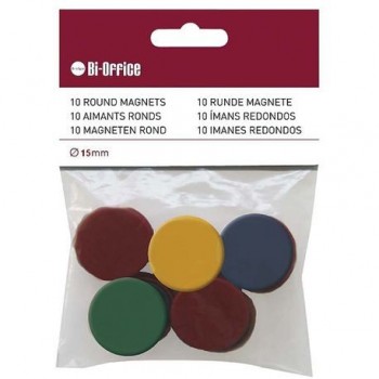 Magneti Bi-Silque, 10 bucati/set, diverse culori, 20 mm
