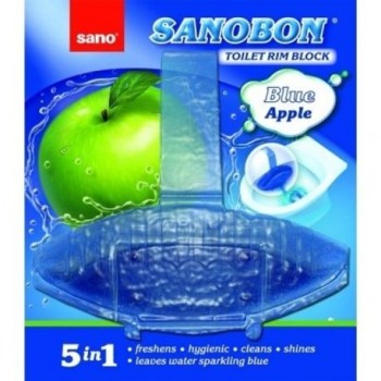 Odorizant WC Sano Bon blue 5 in 1, apple, 55gr