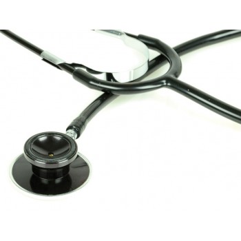 Stetoscop colorat cu capsula dubla Gima- Latex Free - negru (51010)
