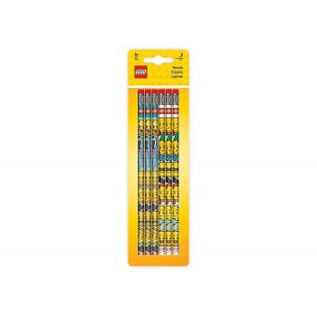 Set 6 creioane grafit cu radiera LEGO  (51140)