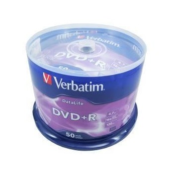 DVD+R Verbatim non-printable, 4.7GB, 16x, cake box 50 discuri