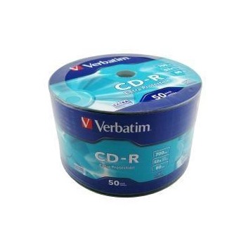 CD-R Verbatim non-printable, 700MB, 52x, Pachet 50 discuri
