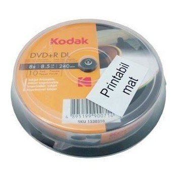 Blu-Ray Kodak full printabil mat, 8.5GB, 8x, cake box 10 discuri