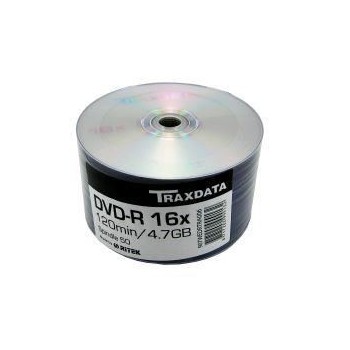 DVD-R Traxdata non-printable, 4.7GB, 16x, pachet 50 discuri