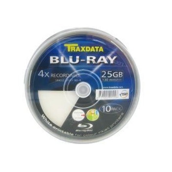 Blu-Ray Traxdata printabil, 25GB, 4x, cake box 10 discuri