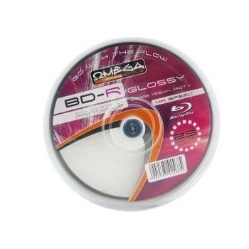Blu-Ray Omega printabil lucios, 25GB, 4x, cake box 25 discuri