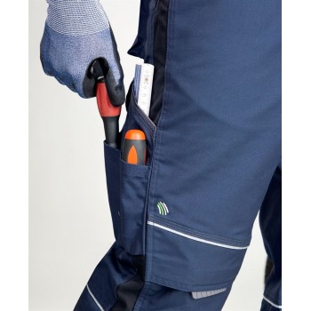 Pantaloni de lucru cu pieptar URBAN albastru închis H6477