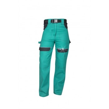 Pantaloni de lucru PROFESIONALI COOL TREND WOMAN verde-negru H8194 