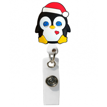 Ecuson retractabil 'Christmas Penguin'