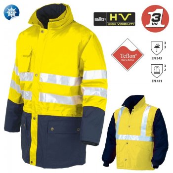 Jacheta Hi-Viz Valdiezza 3 in 1 Portocaliu — Rhino Safety VALDIEZZA PORTOCALIU