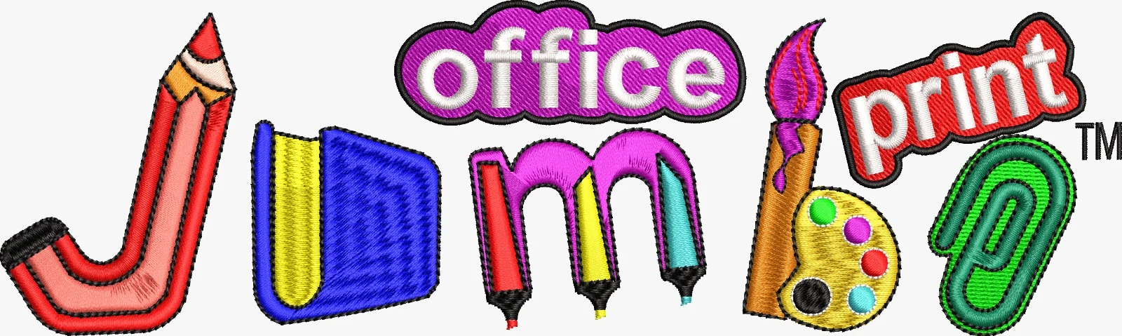 Logo Jumbo Office Print brodat